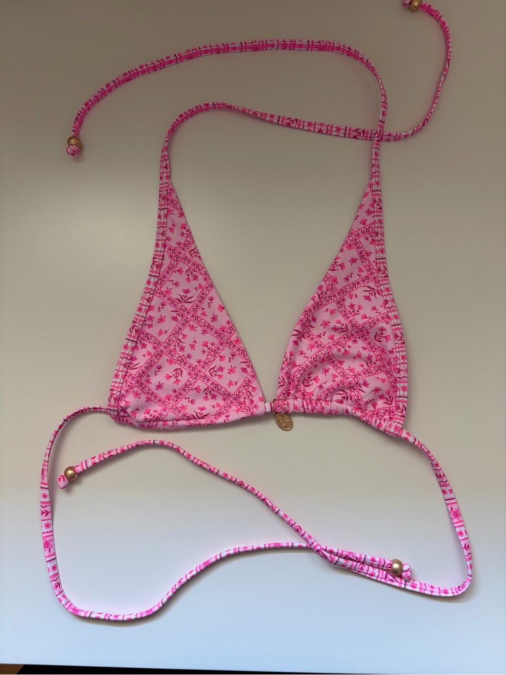 Kulani Kinis Halter Bikini Top in Starlight Saloon - Picture 3 of 6